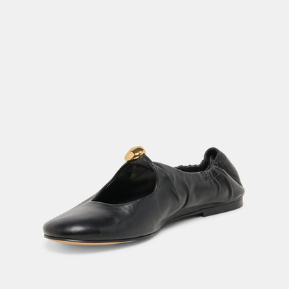 Cornel Black Leather Flats | Dolce Vita