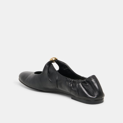 Cornel Black Leather Flats | Dolce Vita