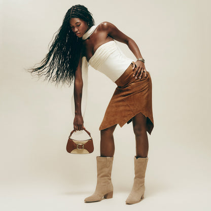 Vergil Camel Suede Boots | Dolce Vita