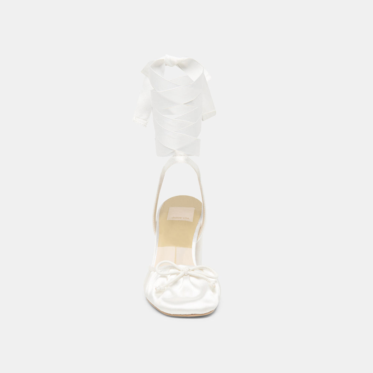 Tisha True White Satin Heels | Dolce Vita