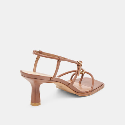 Mylee Cognac Leather Heels | Dolce Vita