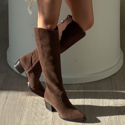 Virona H2O Waterproof Dk Brown Suede Boots | Dolce Vita