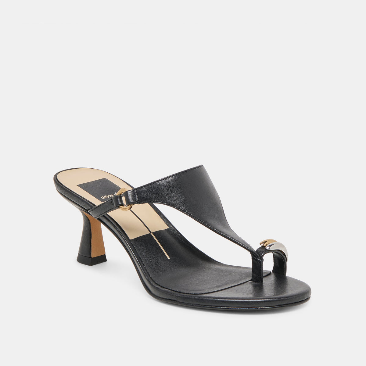 Derrel Black Leather Heels | Dolce Vita
