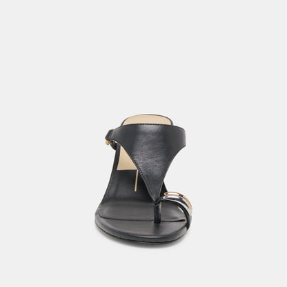 Derrel Black Leather Heels | Dolce Vita