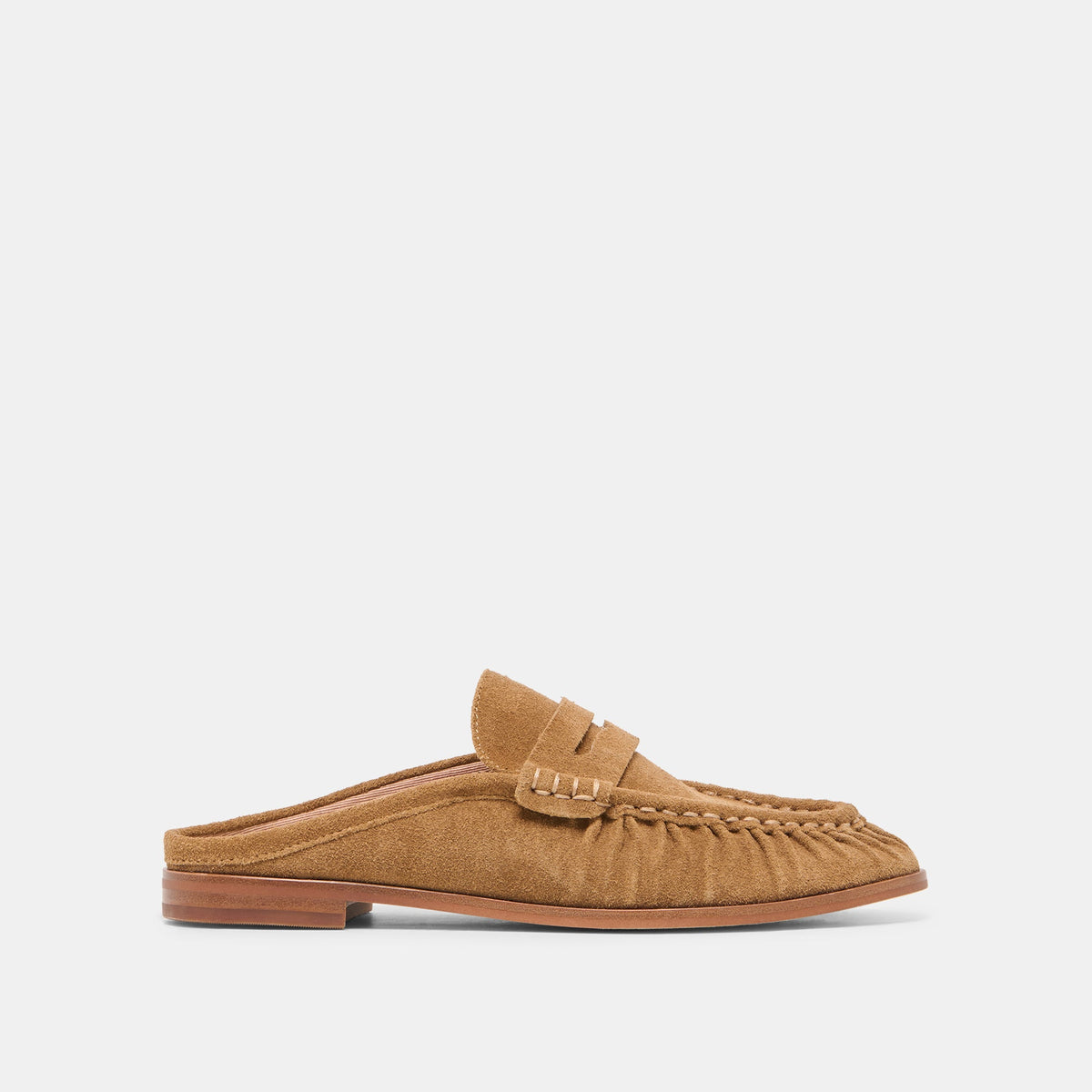 BETZY Lt Brown Suede Closed-Toe Slip-On Loafers | Dolce Vita