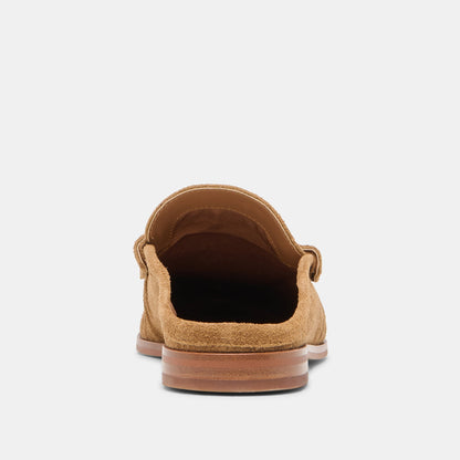BETZY Lt Brown Suede Closed-Toe Slip-On Loafers | Dolce Vita