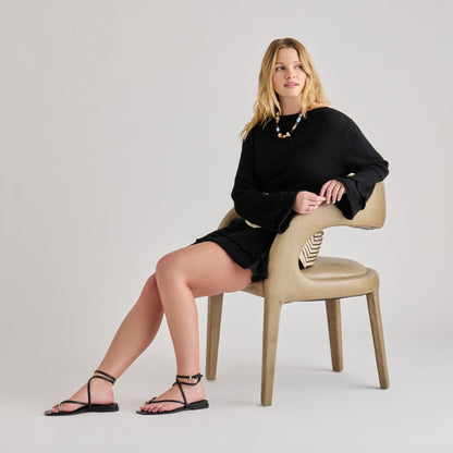 Tyrice Black Leather Sandals | Dolce Vita