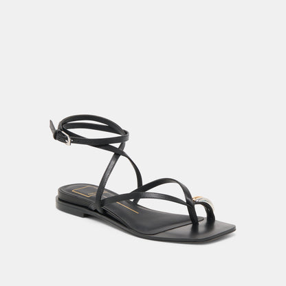 Tyrice Black Leather Sandals | Dolce Vita