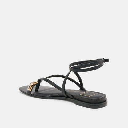Tyrice Black Leather Sandals | Dolce Vita