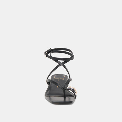 Tyrice Black Leather Sandals | Dolce Vita