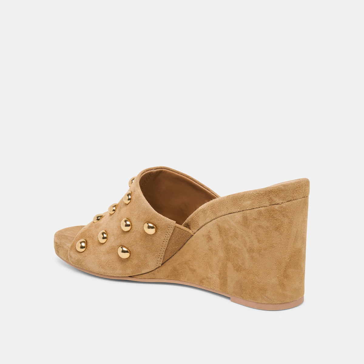Holta Stud Lt Brown Suede Wedges | Dolce Vita