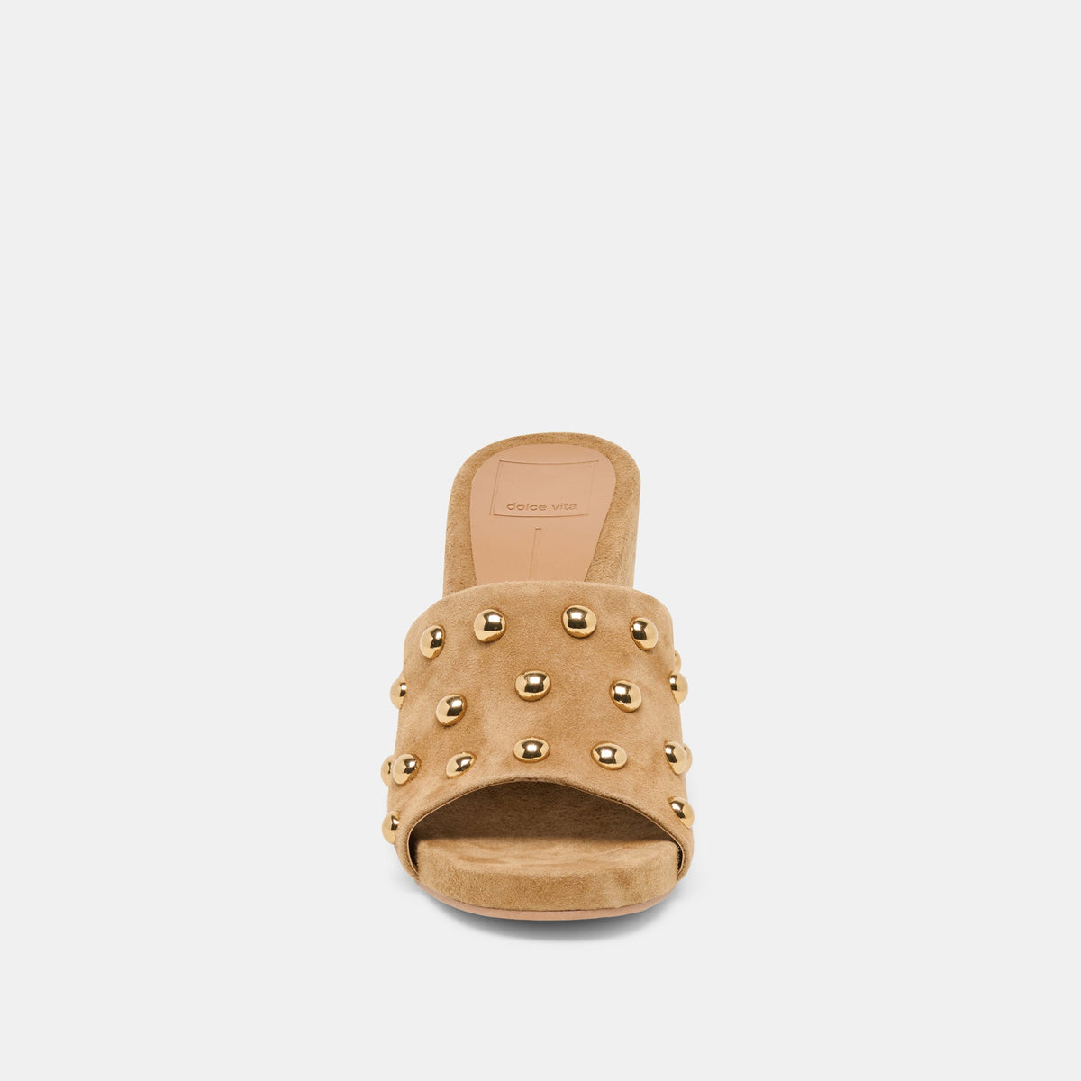 Holta Stud Lt Brown Suede Wedges | Dolce Vita