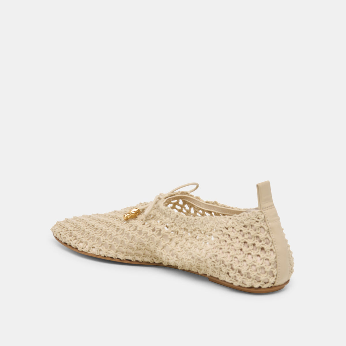 Kaylyn Oatmeal Crochet Flats | Dolce Vita