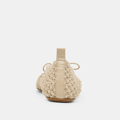 Kaylyn Oatmeal Crochet Flats | Dolce Vita