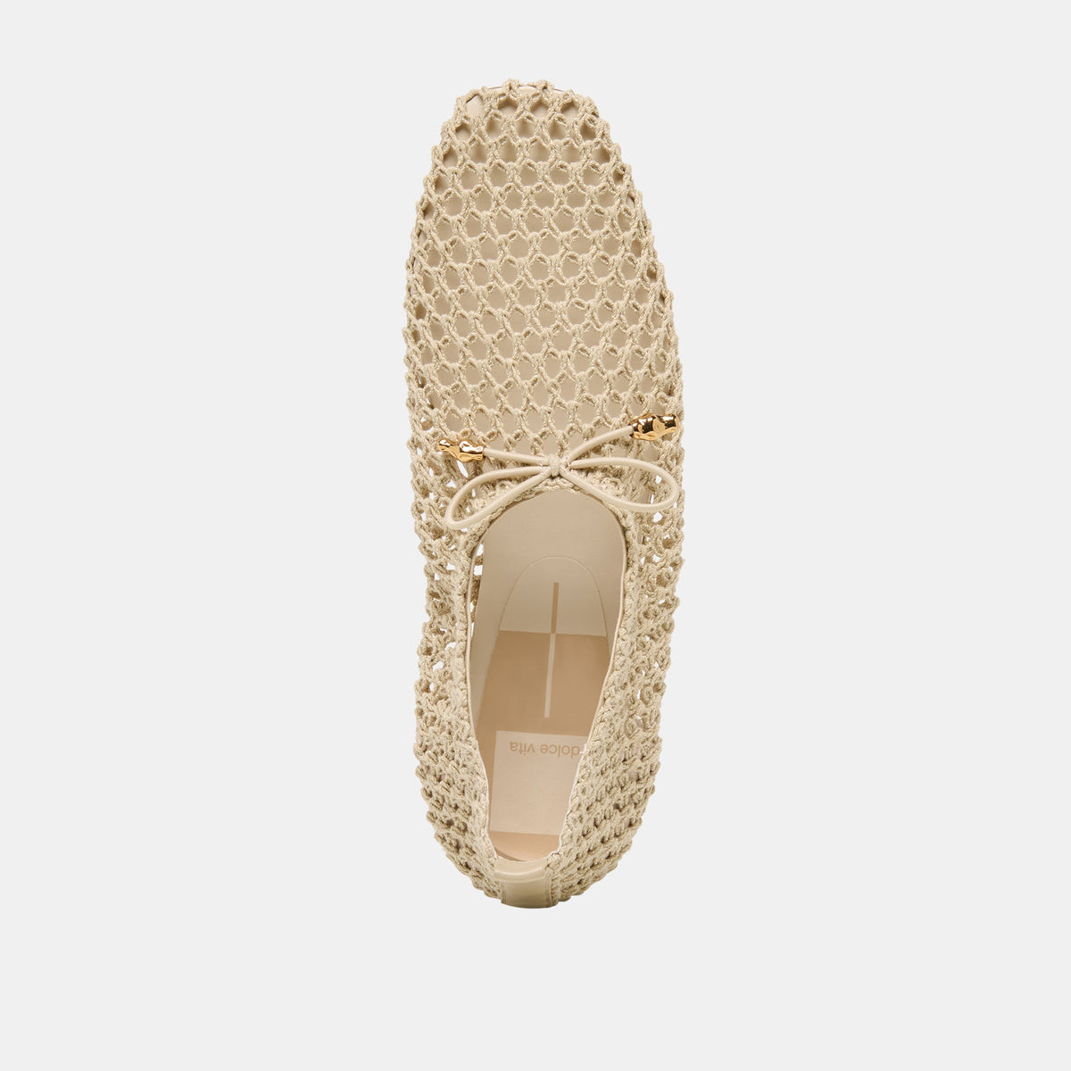 Kaylyn Oatmeal Crochet Flats | Dolce Vita