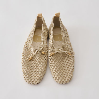 Kaylyn Oatmeal Crochet Flats | Dolce Vita