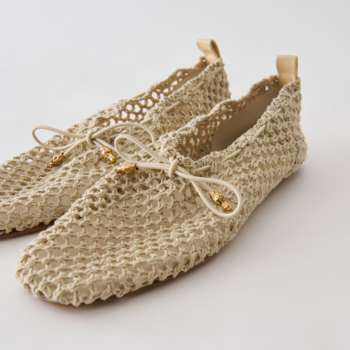 Kaylyn Oatmeal Crochet Flats | Dolce Vita