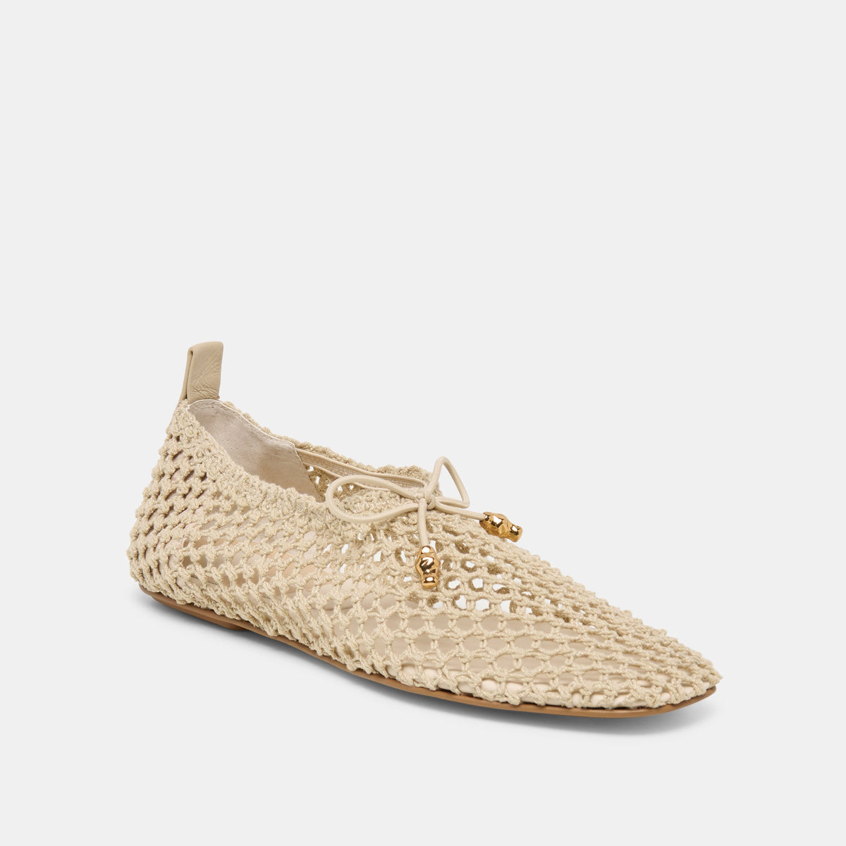Kaylyn Oatmeal Crochet Flats | Dolce Vita