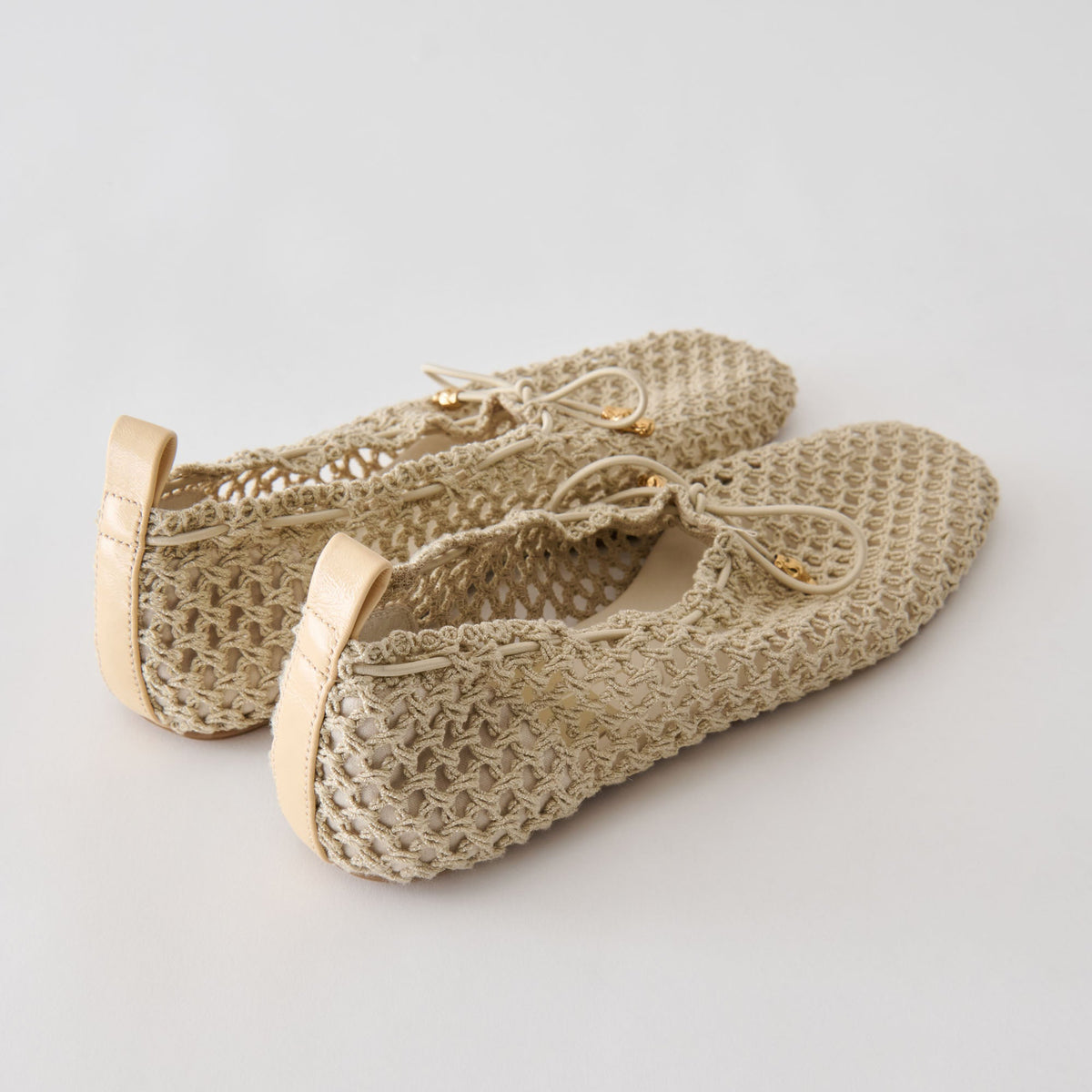 Kaylyn Oatmeal Crochet Flats | Dolce Vita