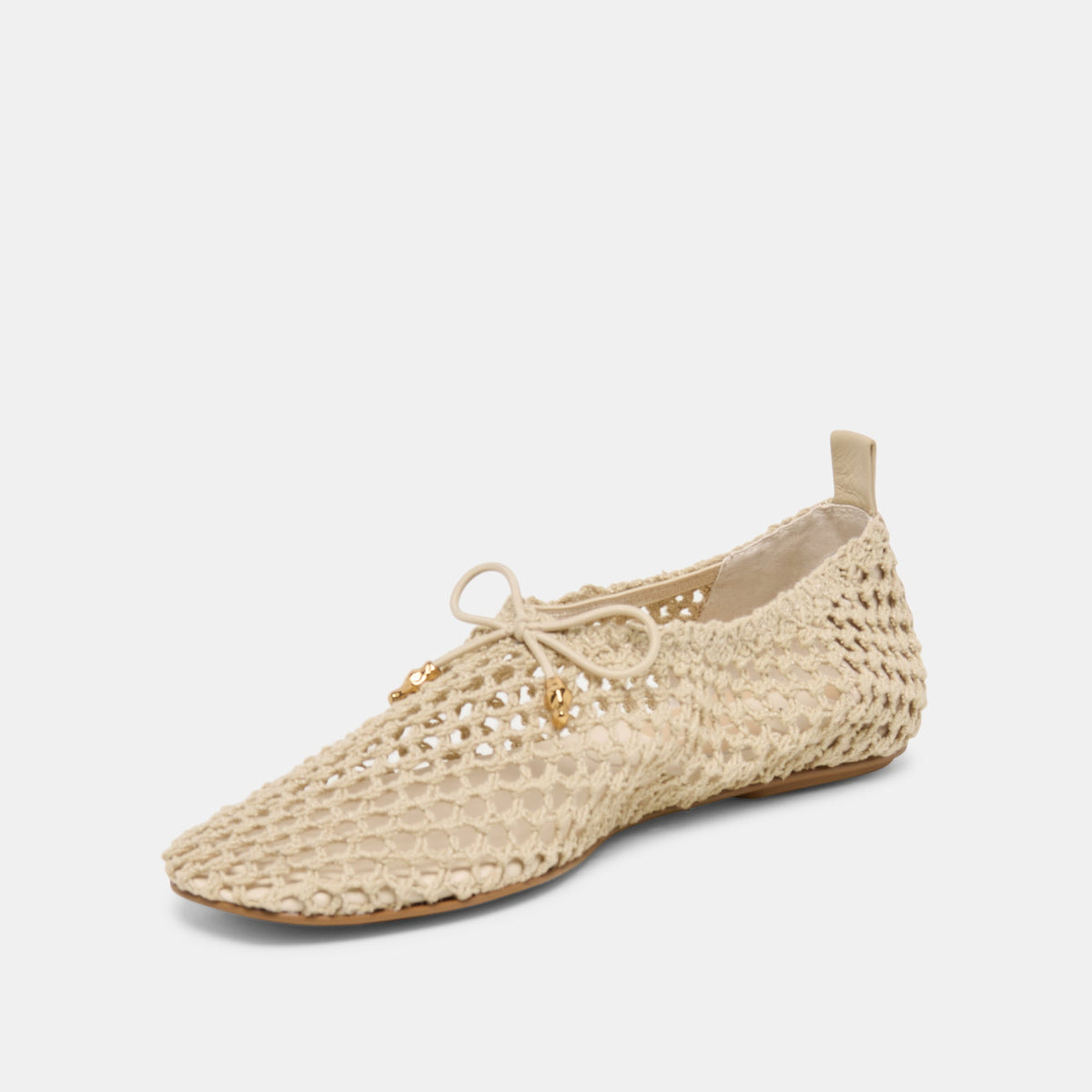Kaylyn Oatmeal Crochet Flats | Dolce Vita