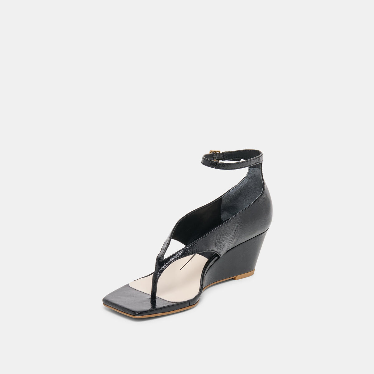 Quinny Black Leather Wedges | Dolce Vita