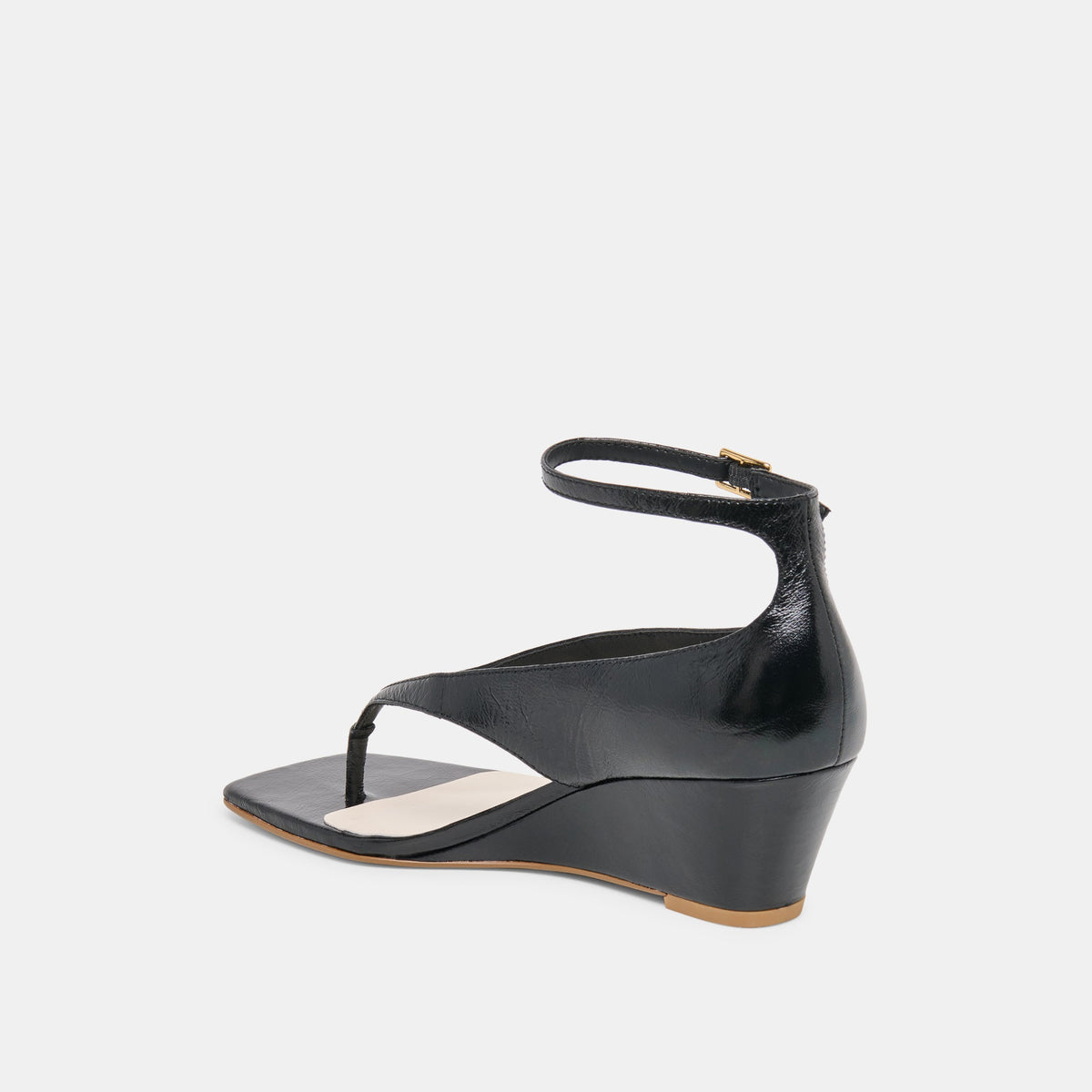 Quinny Black Leather Wedges | Dolce Vita