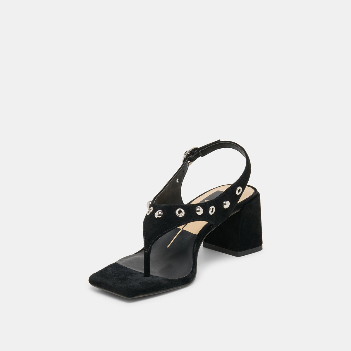 Yves Stud Onyx Suede Heels | Dolce Vita