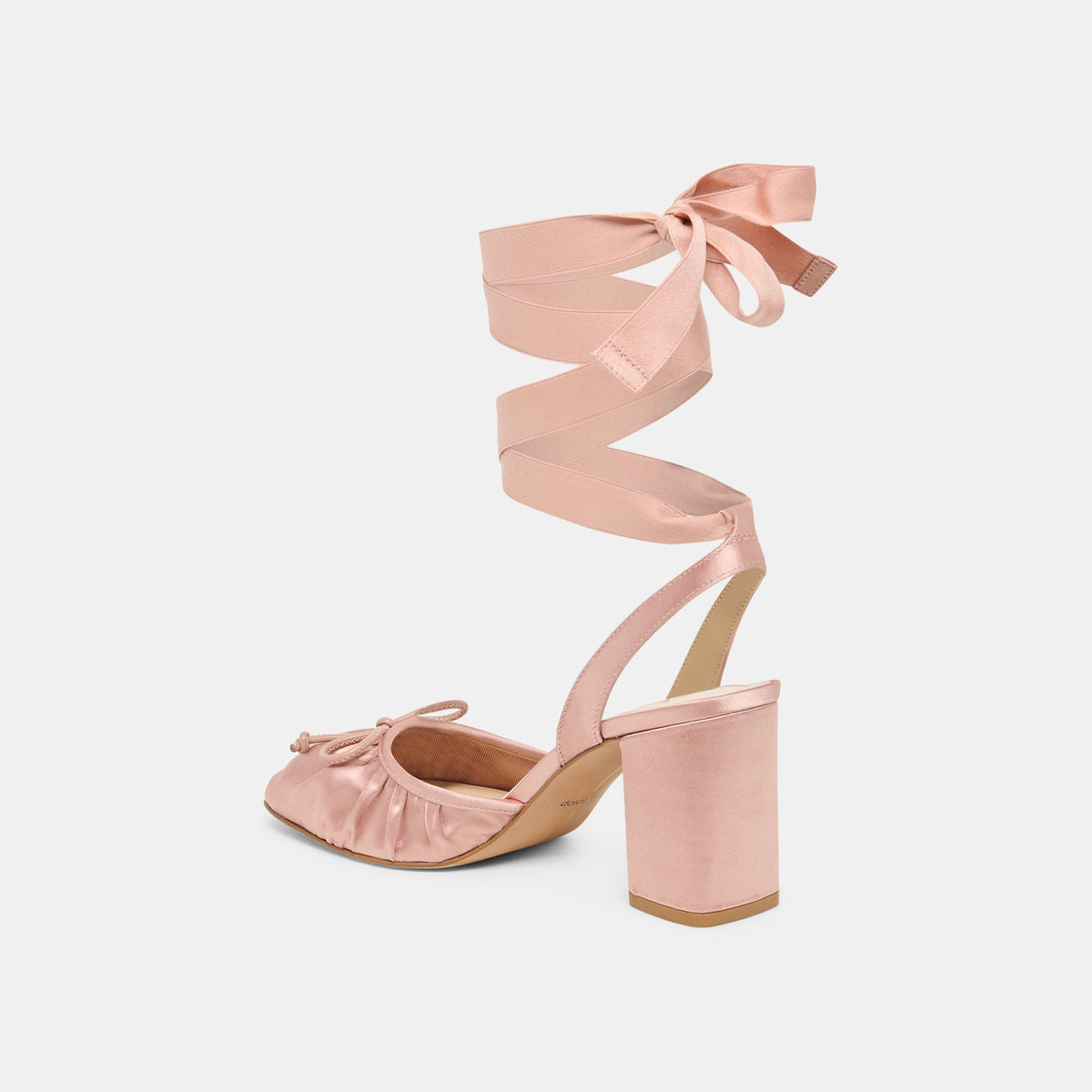 Tisha Lt Blush Satin Heels | Dolce Vita