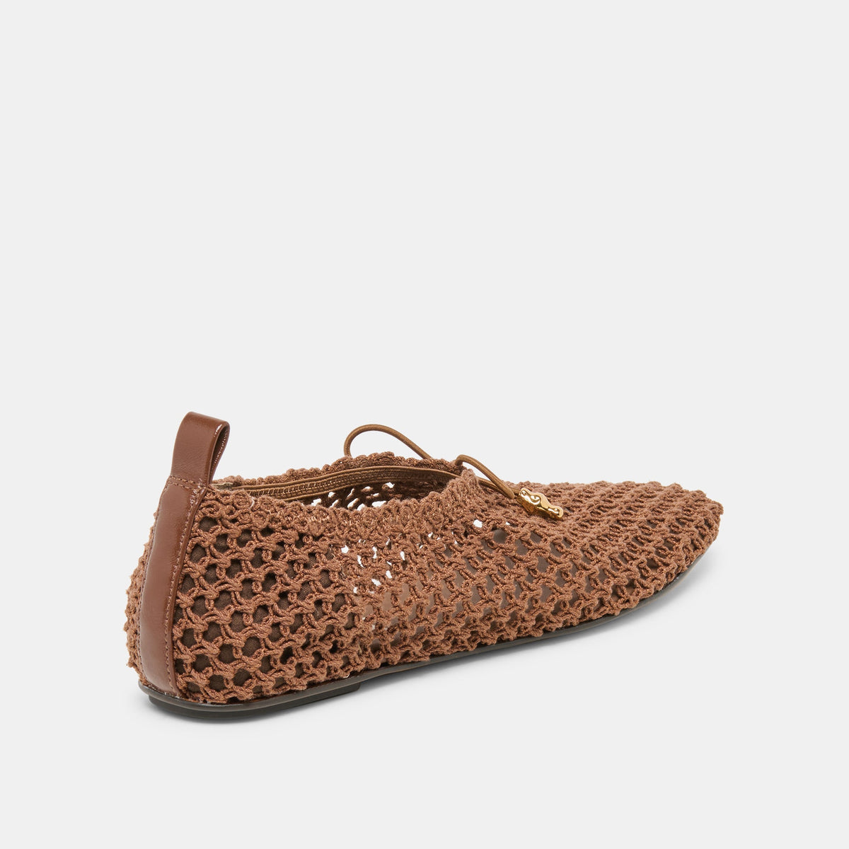Kaylyn Dk Brown Crochet Flats | Dolce Vita