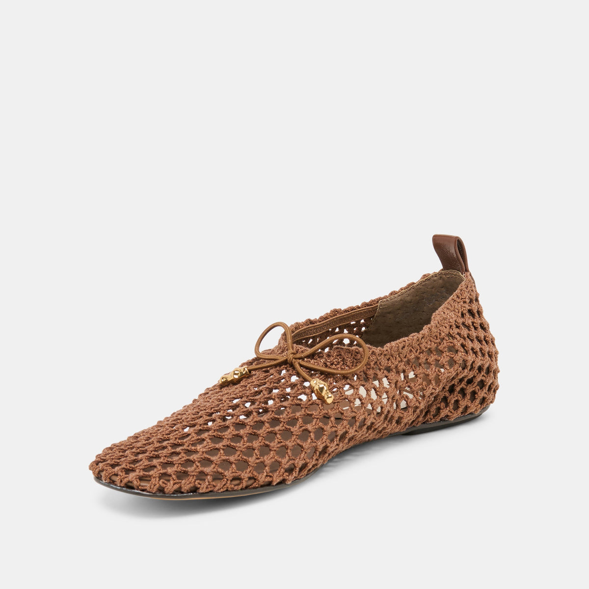 Kaylyn Dk Brown Crochet Flats | Dolce Vita