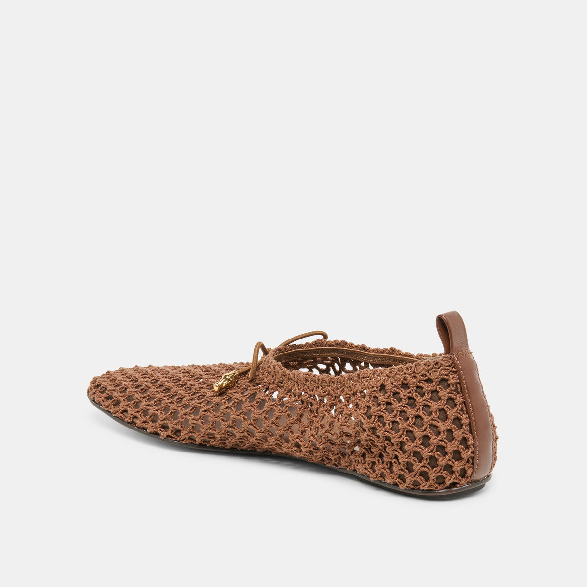 Kaylyn Dk Brown Crochet Flats | Dolce Vita