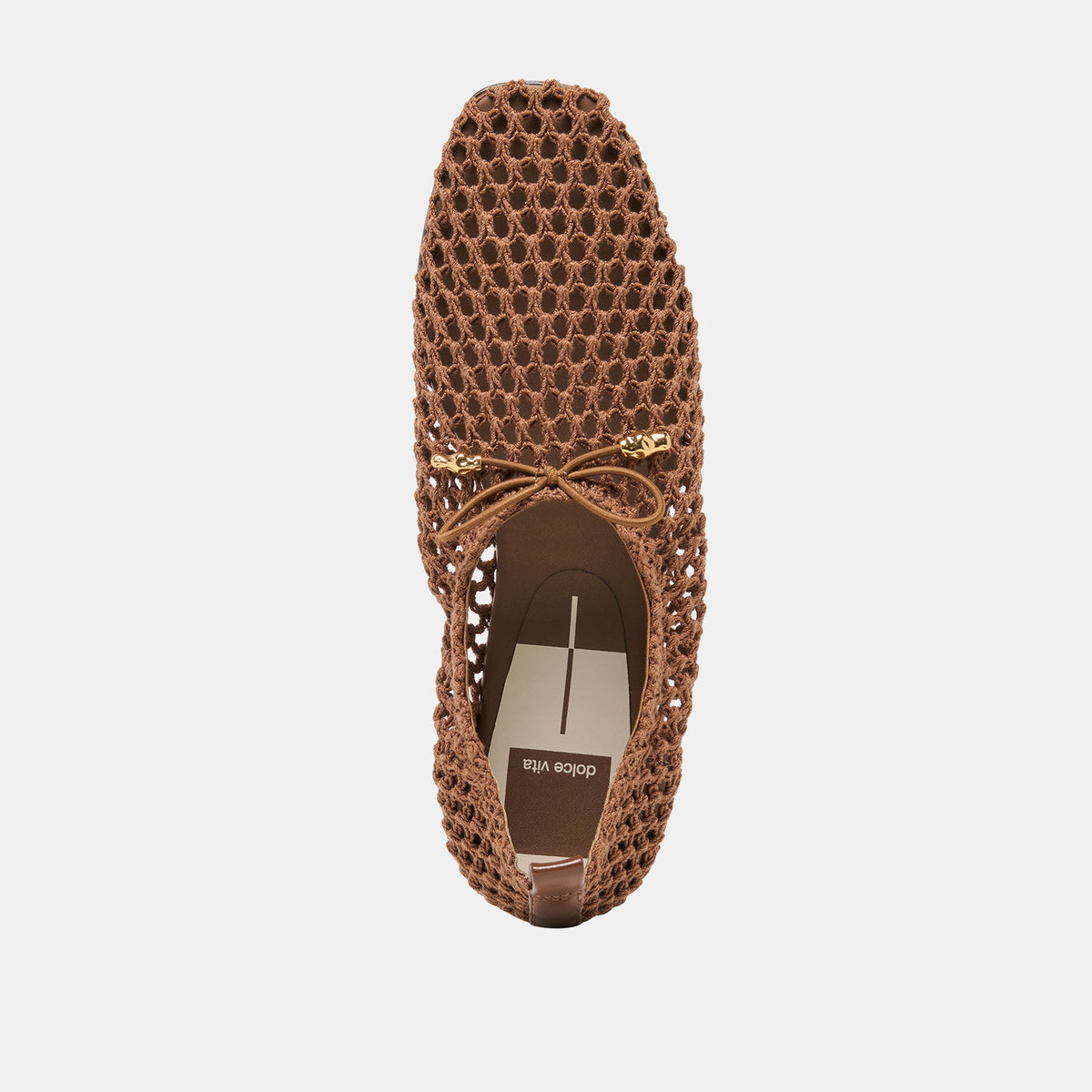 Kaylyn Dk Brown Crochet Flats | Dolce Vita