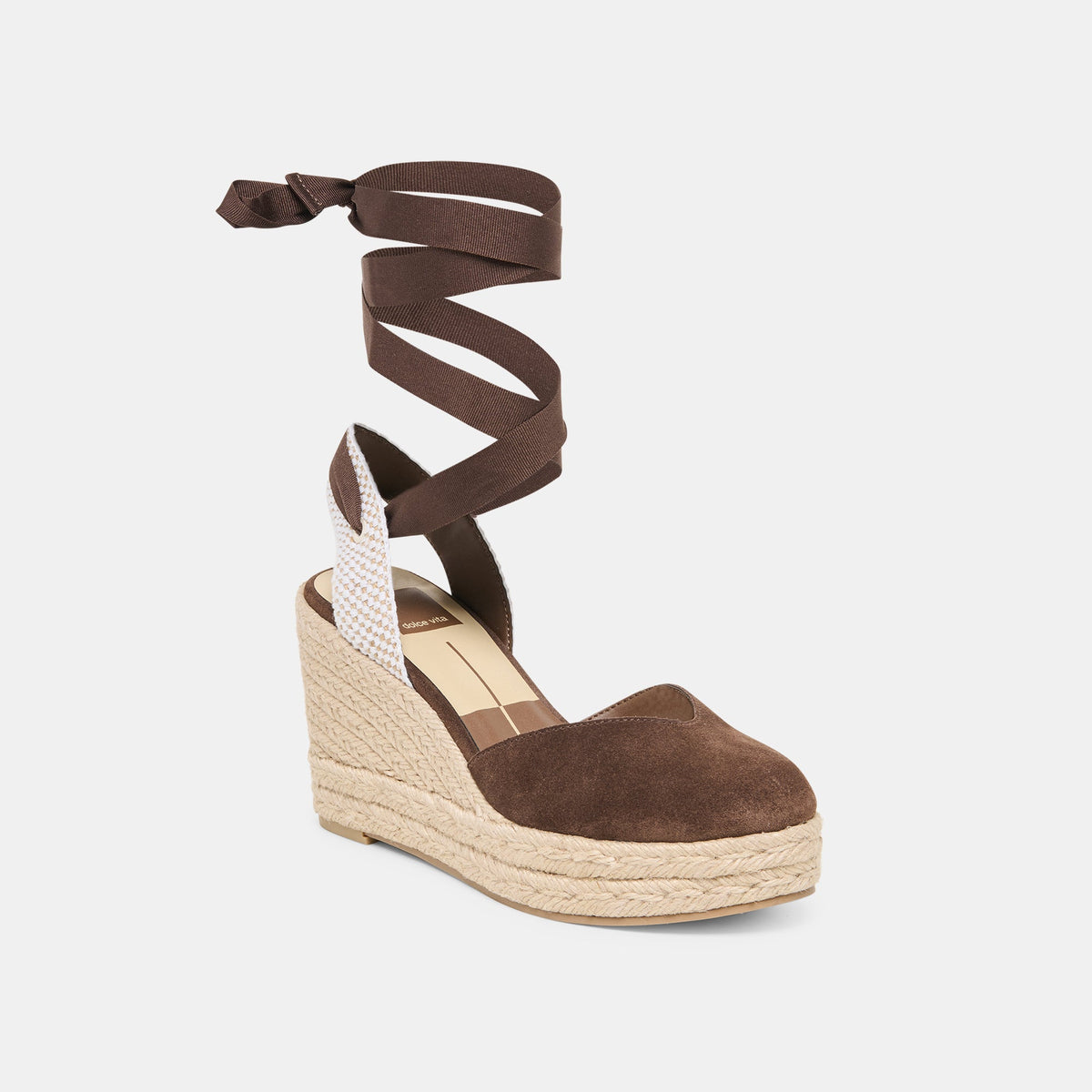 Noura Dk Brown Suede Wedges | Dolce Vita