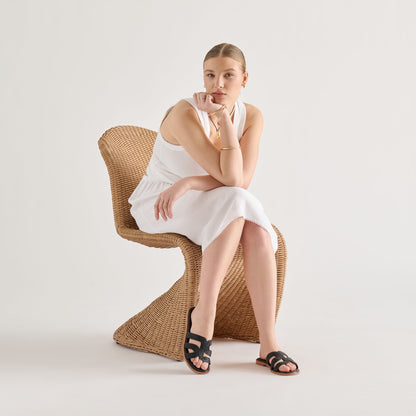 EMON Black Stella Slide Open-Toe Sandals | Dolce Vita