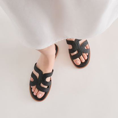 EMON Black Stella Slide Open-Toe Sandals | Dolce Vita