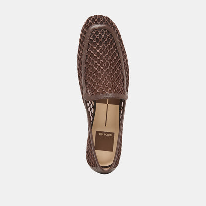Kiala Chocolate Mesh Loafers | Dolce Vita