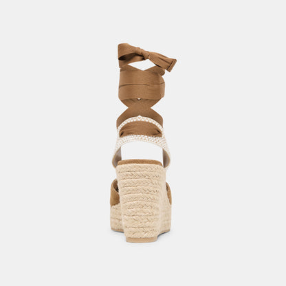 Noura Lt Brown Suede Wedges | Dolce Vita