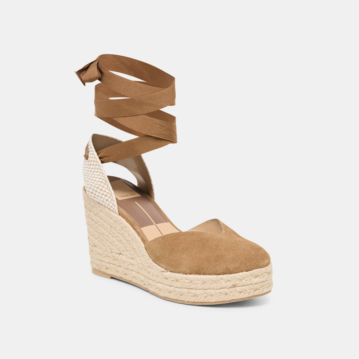 Noura Lt Brown Suede Wedges | Dolce Vita