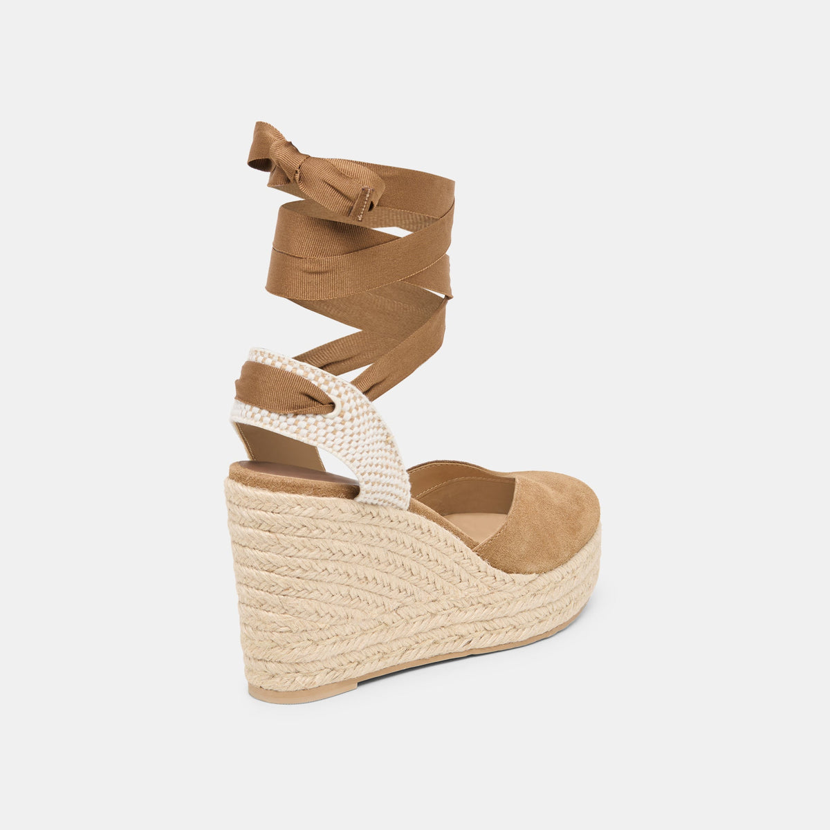 Noura Lt Brown Suede Wedges | Dolce Vita