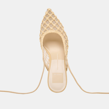 Yael Lt Natural Woven Raffia Heels | Dolce Vita