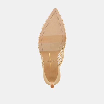 Yael Lt Natural Woven Raffia Heels | Dolce Vita