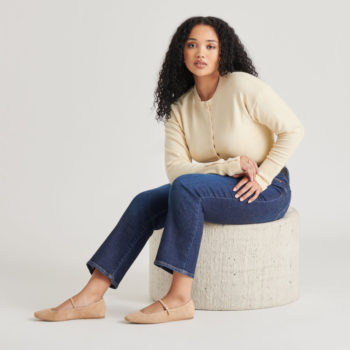 Reyes Bamboo Suede Ballet Flats | Dolce Vita