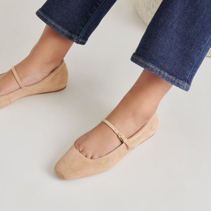 Reyes Bamboo Suede Ballet Flats | Dolce Vita