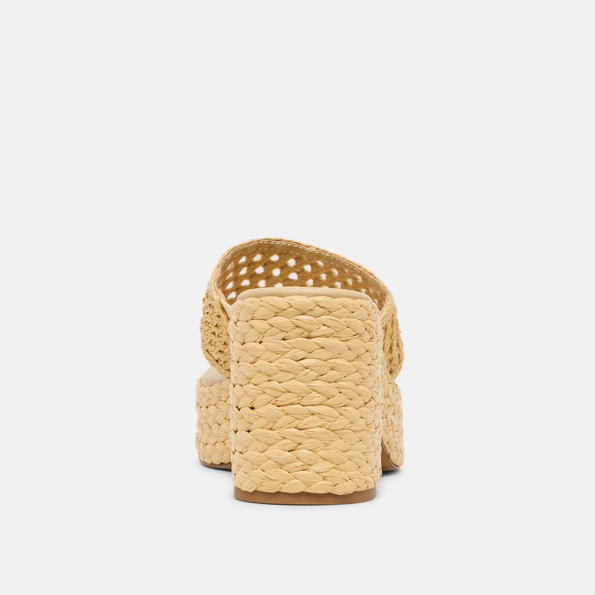 RIPPLE Lt Natural Raffia Platform Thong Block Heel | Dolce Vita