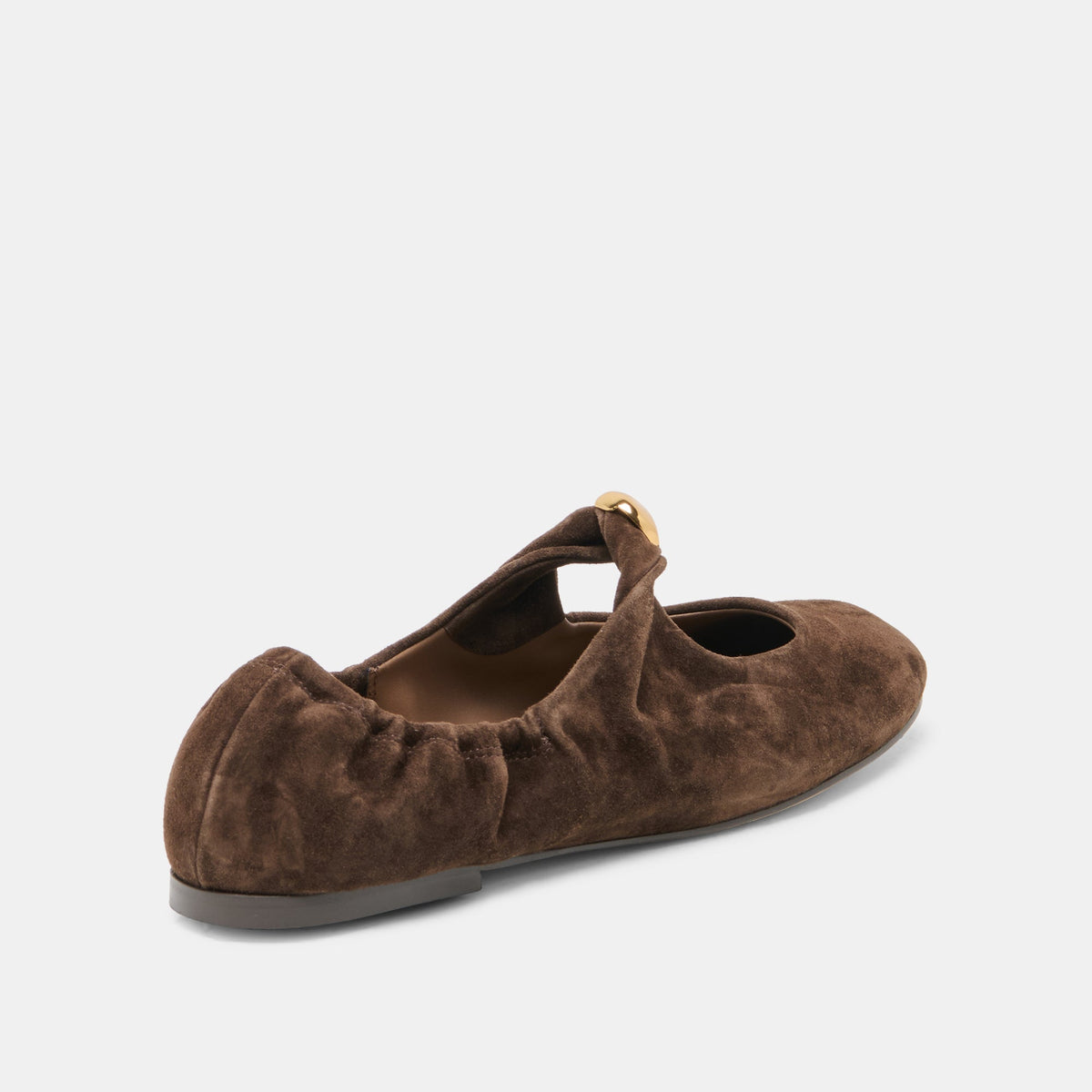 Cornel Dk Brown Suede Flats | Dolce Vita