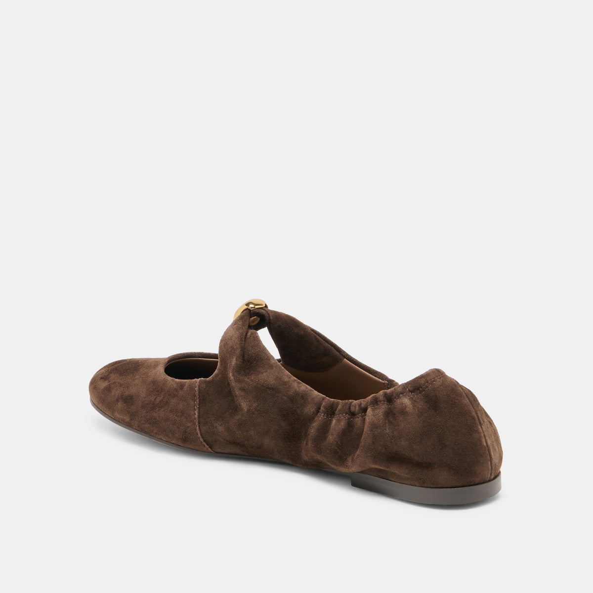 Cornel Dk Brown Suede Flats | Dolce Vita