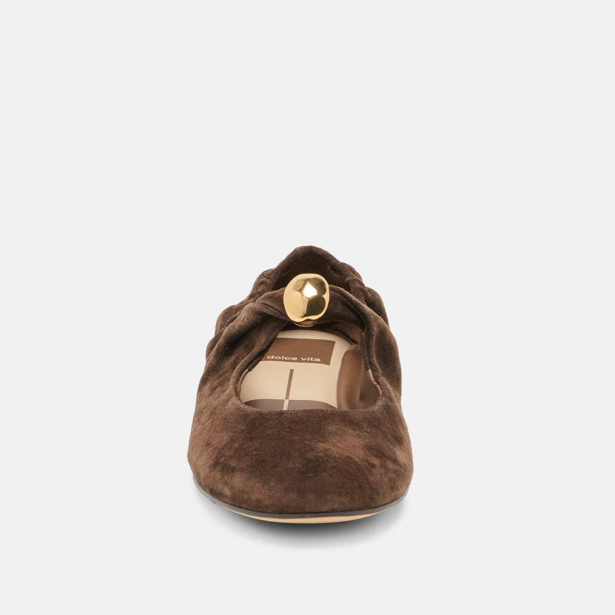 Cornel Dk Brown Suede Flats | Dolce Vita