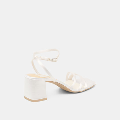 Ysabel True White Satin Heels | Dolce Vita