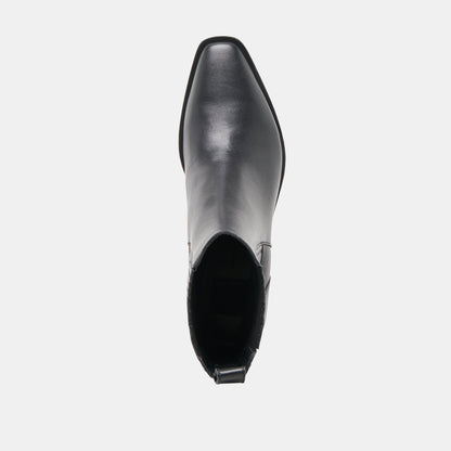 Faint H2O Waterproof Black Leather Booties | Dolce Vita