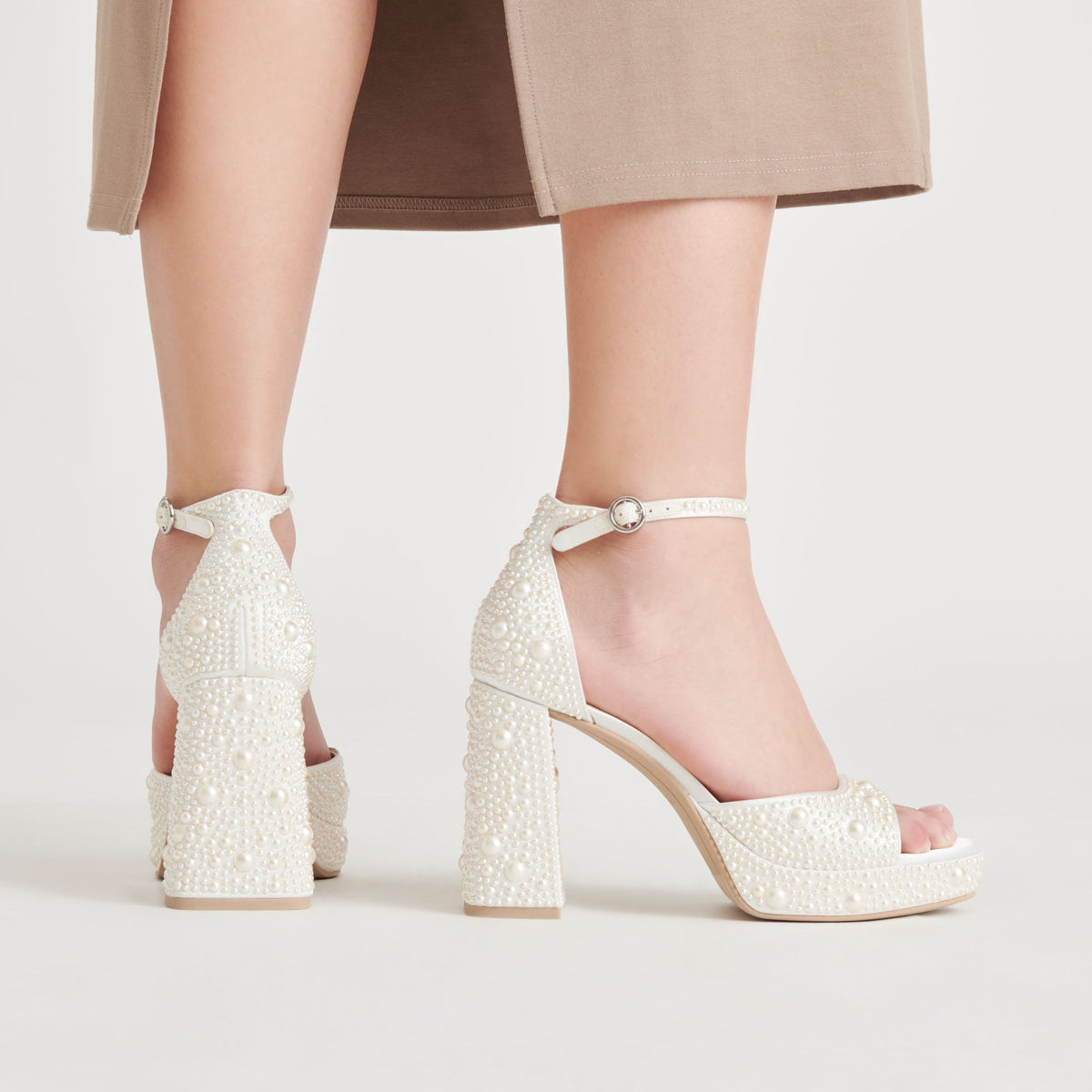 PANDRO PEARL HEELS TRUE WHITE SATIN
 – Dolce Vita | Dolce Vita